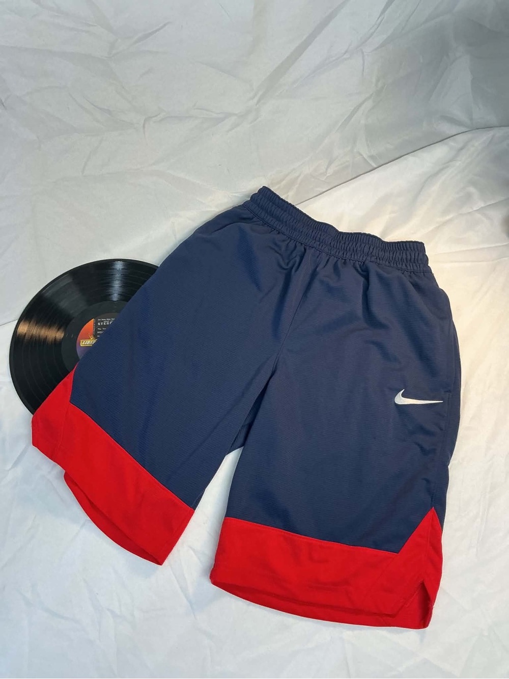 Nike Boys Navy Blue and Red Performance Shorts